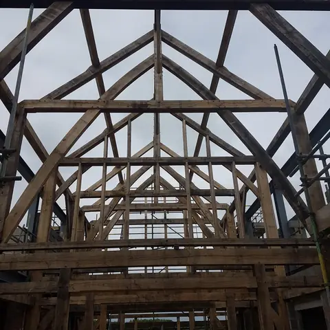 Oak roof structure cleaned