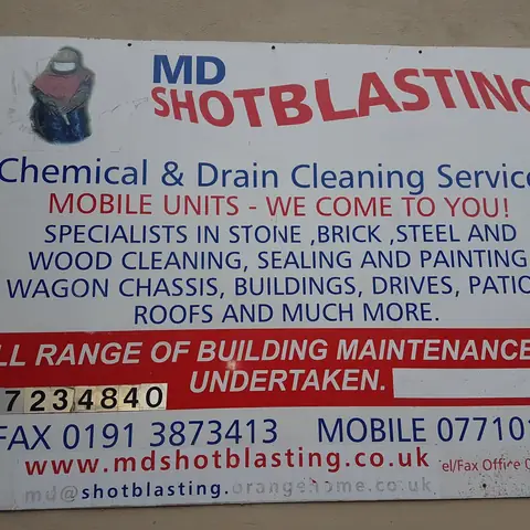 MD shotblasting sign board